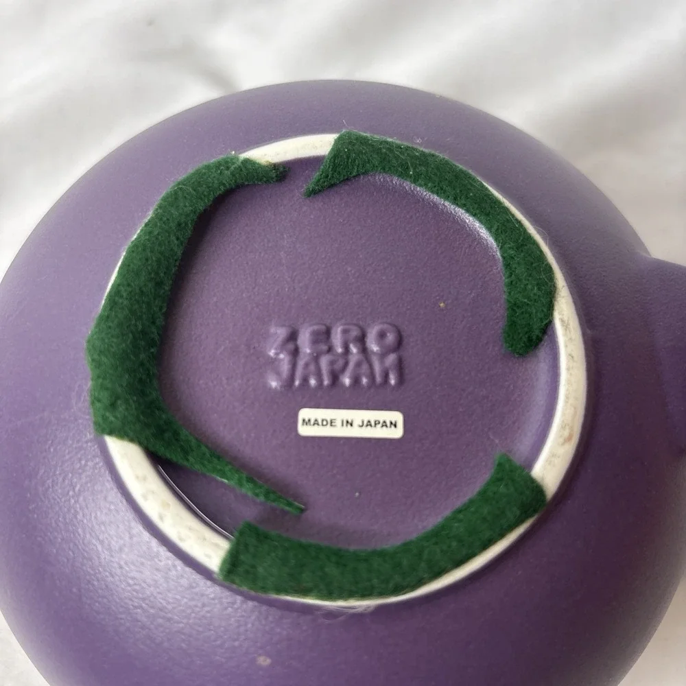 Zero Japan Ceramic Universal Teapot Purple Matte Finish Stainless Steel Lid Read